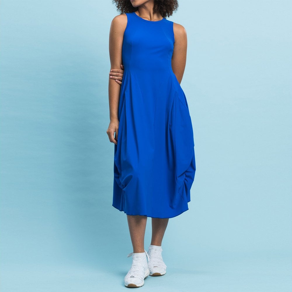 HIGH - At Length - Sleeveless Jersey Balloon Dress - Blue