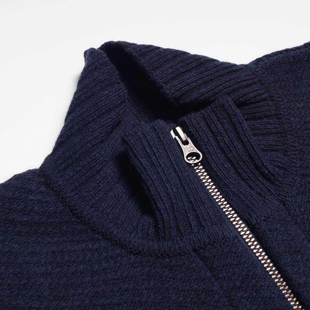 Navy Wool Turtle Neck Sweater